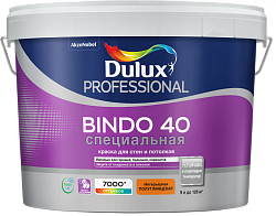 Dulux Bindo 40 Полуглянцевая водно-дисперсионная краска повышенной износостойкости и влагостойкости для стен и потолков