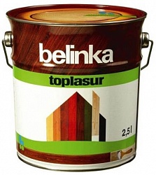 BELINKA TOPLASUR MIX / Топлазурь Микс декоративное лазурное покрытие с натуральным воском для защиты древесины 